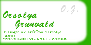 orsolya grunvald business card